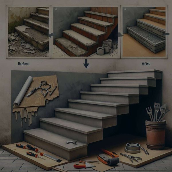 Comment rénover un escalier extérieur en béton de manière esthétique et durable ?